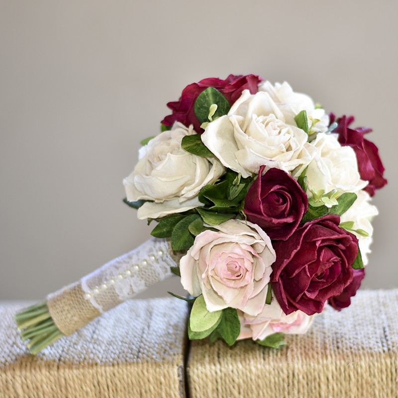 Buque de Noiva Artificial (Artesanal) Para Casamento | Com Rosas | Ensaio  Fotográfico pre wedding | Civil | Shopee Brasil