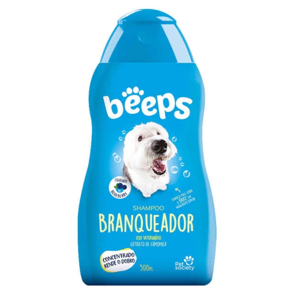 Shampoo Branqueador Beeps Para Cães E Gatos  Pet Society em Oferta na Shopee