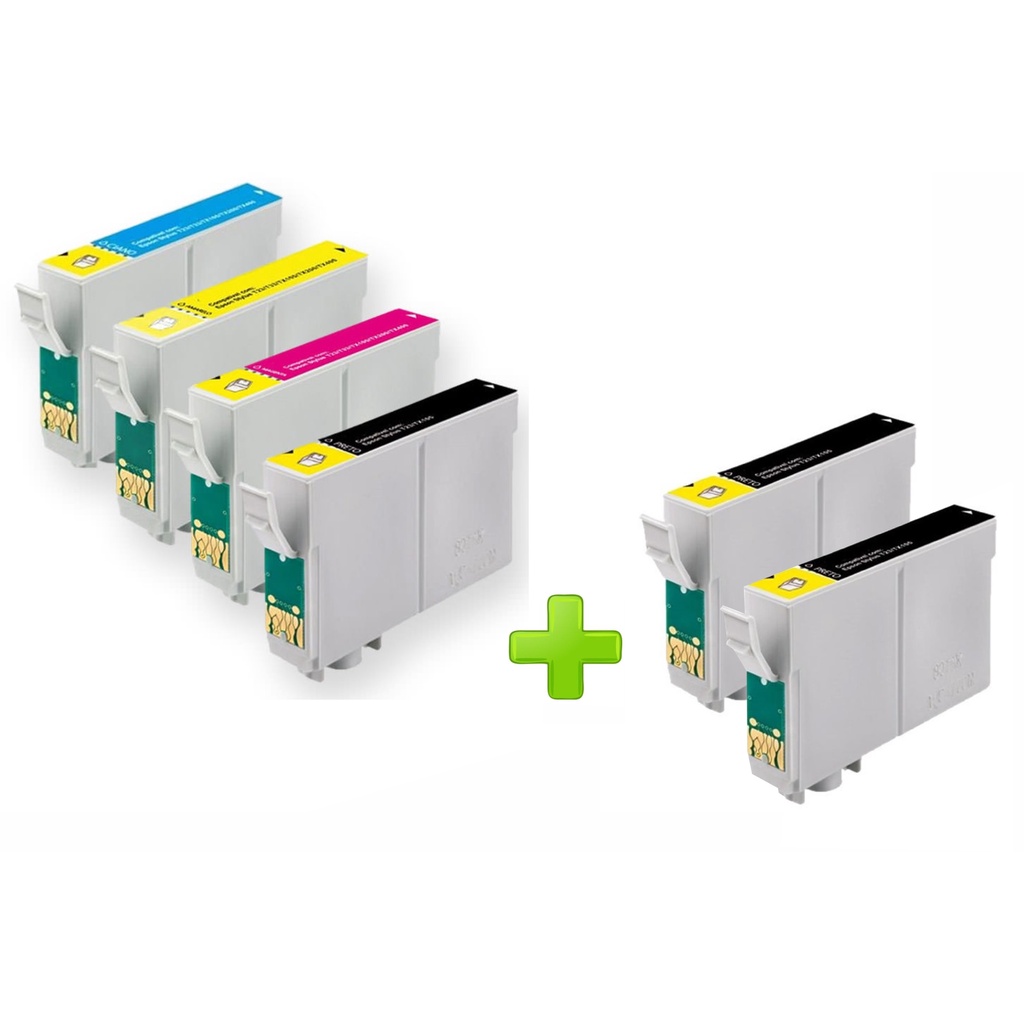 Kit 06 Cartuchos Compatível T1351 + T1332 + T1333 + T1334 - Impressoras T25 TX123 TX125 TX133 TX135