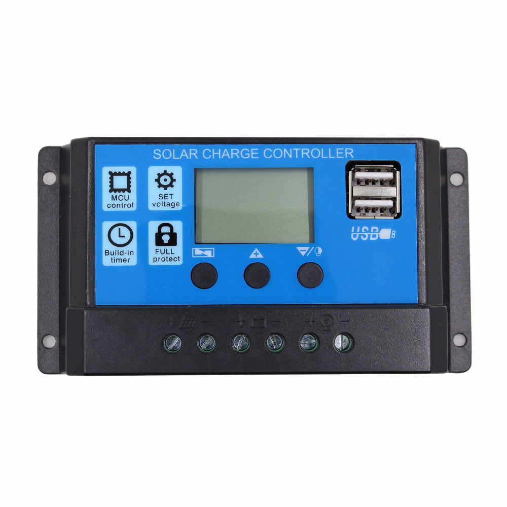 Controlador Carga De Painel Solar 10a Regulador Com Lcd Usb
