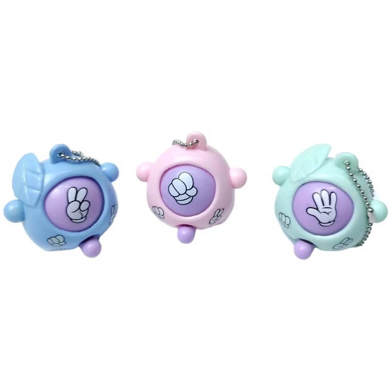 Push Pop It Popet Bubble Sensory Anti Stress Chaveiro brinquedo jokenpo Pedra papel e tesoura