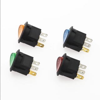 Botão Interruptor Led Liga/Desliga 12V, dc. Chave Gangorra. Azul, vermelho, verde e laranja
