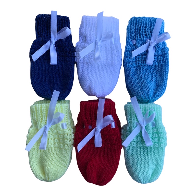 Luvas de Tricô Bebê Masculino em Oferta na Shopee