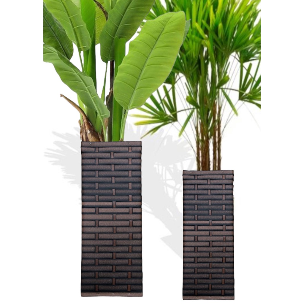 vaso para plantas flores naturais artificiais fibra sintetica coluna