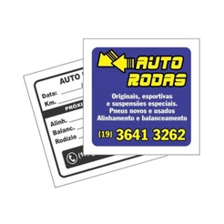 1000 Adesivos Etiquetas Troca De Óleo Impressão Digital