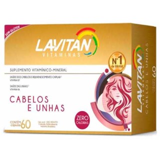 Lavitan cabelo unhas hair c/60 biotina combate queda calvicie fortalece em Oferta na Shopee