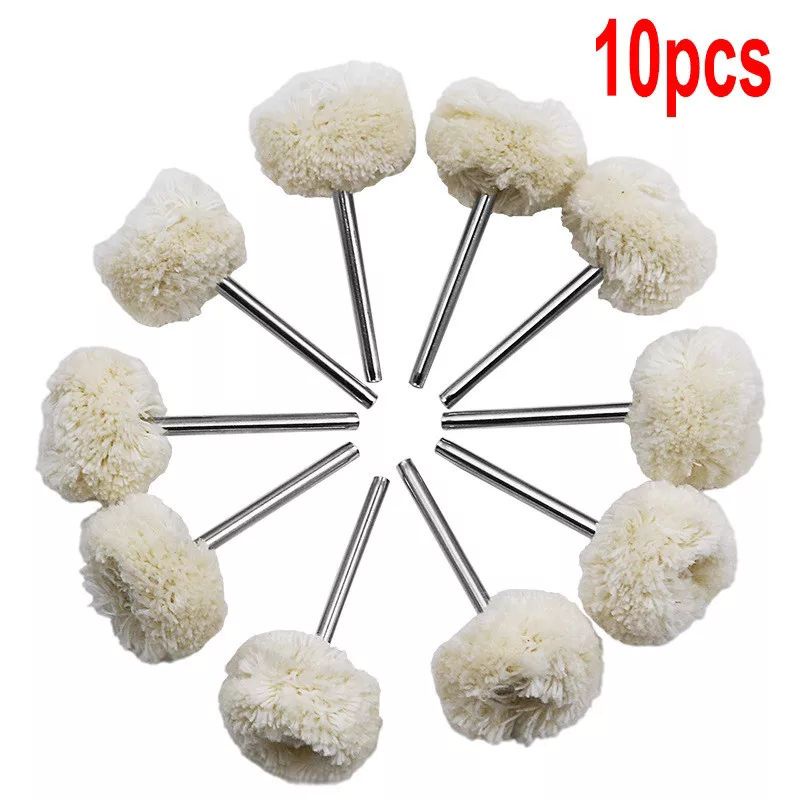 10x Roda De Lã Polimento Para Micro Retifica Dremel
