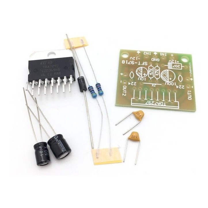 Tda7297 Kit de eletrônica Para Montar Placa Amplificador Potência Áudio Ci Tda 7297