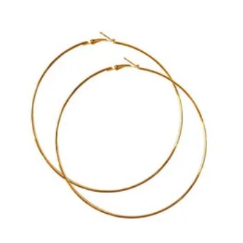 Argolas Bijuteria  Dourada/Brincos Femininos Dourados de Argola Grande Steampunk Clipes de Orelha