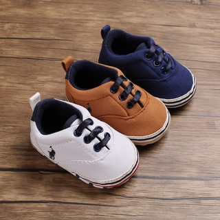 Tênis Polo Flexível Antiderrapante Para Bebês Meninos/Antiderrapantes 0-18 Meses