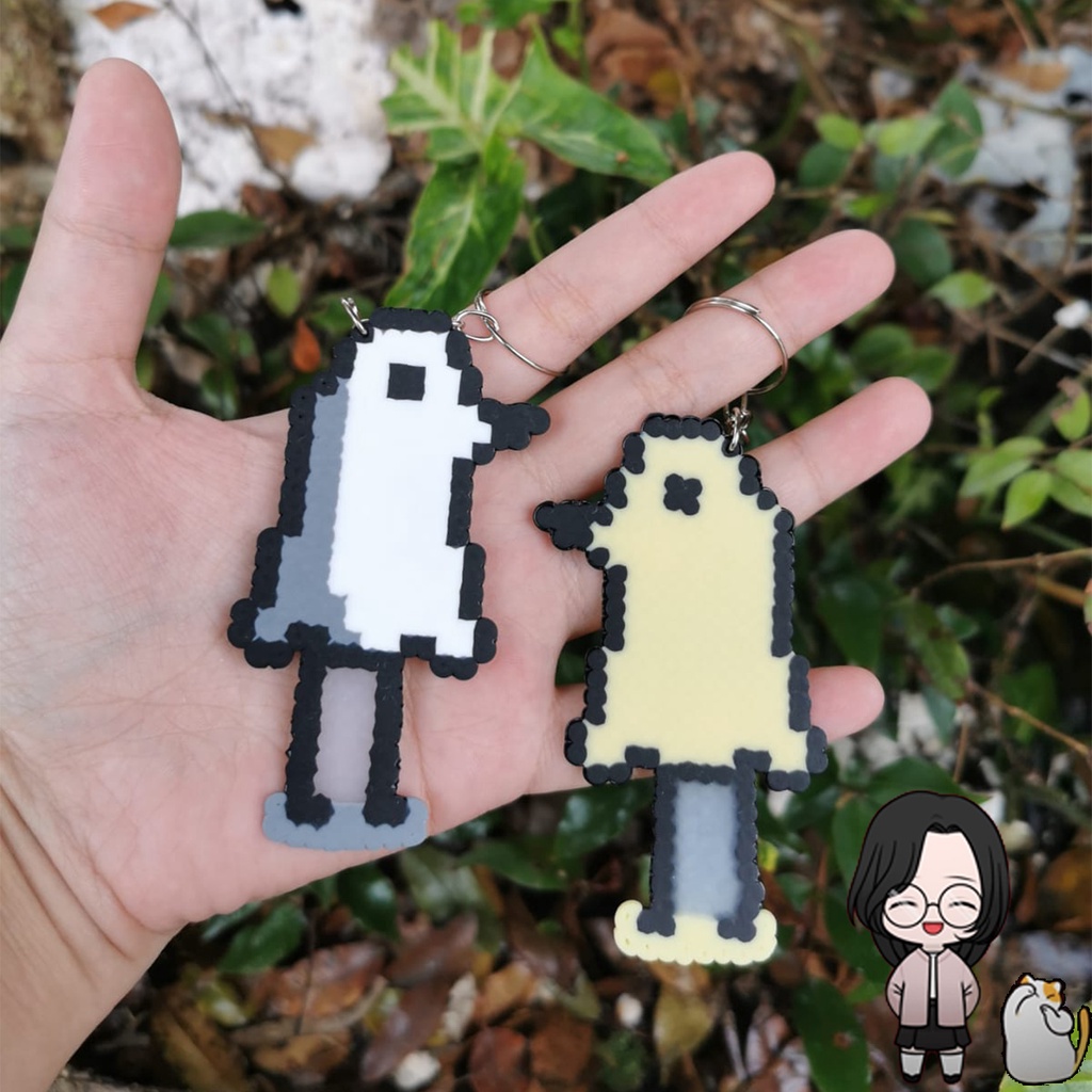 Boa noite Punpun (Oyasumi Punpun) Ímã ou Chaveiro - Pixel Art/ Hama Beads