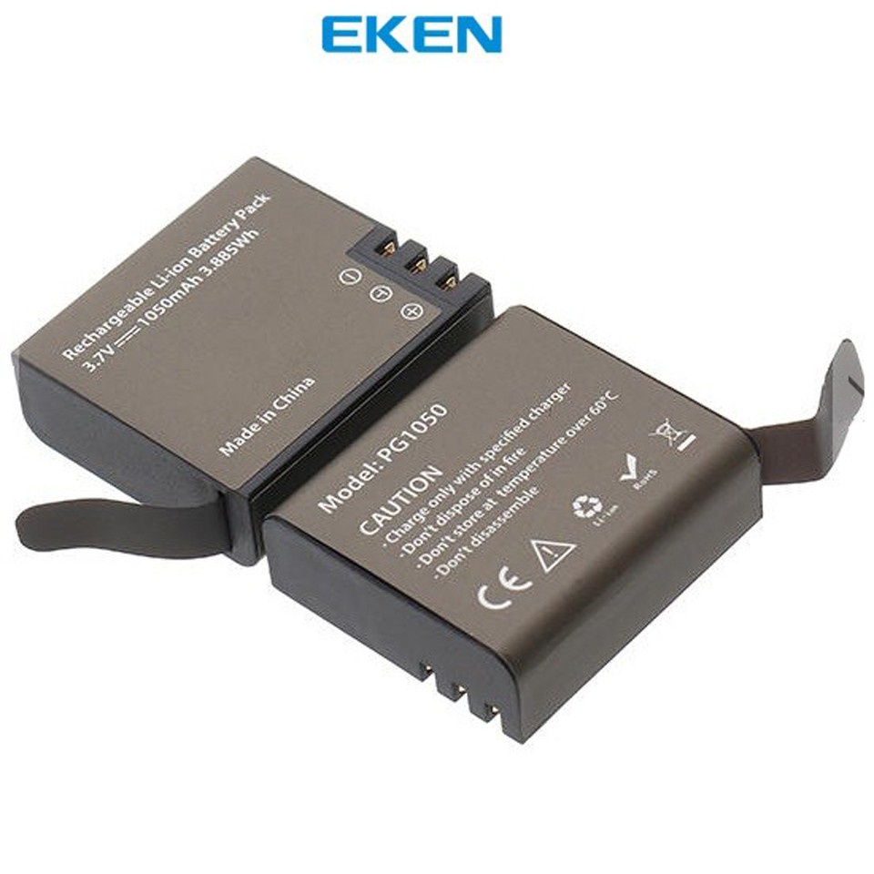 Kit 02 Bateria Eken Original PG1050 Li-Ion 3.7 v 1050mAh Extra para Câmera H9R H9RS H6S sjcam SJ4000 SJ5000 em Oferta na Shopee