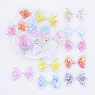 32 Pcs 40x25mm Bling Bow Tie Plástico Transparente Enchimento Agitar Lantejoula Apliques Para DIY Headwear Grampos De Cabelo Acessório Patches P16 em Oferta na Shopee