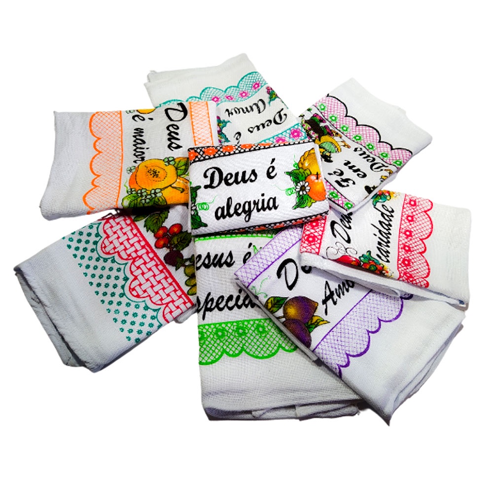 Pano De Prato Barato Estampado Grande em Oferta na Shopee