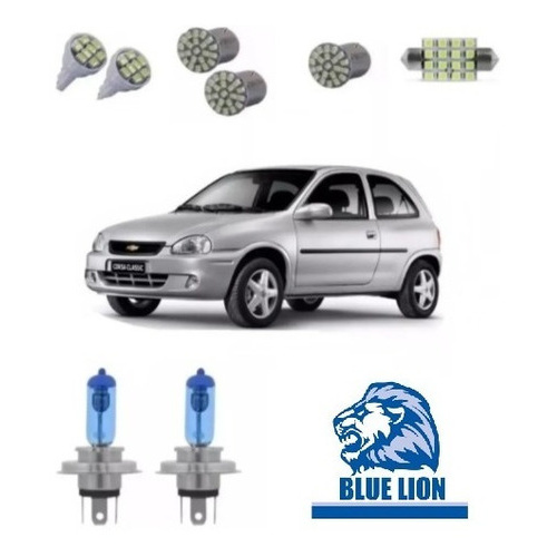 Kit Lâmpada Super Branca Led Chevrolet Gm Corsa Classic Wind