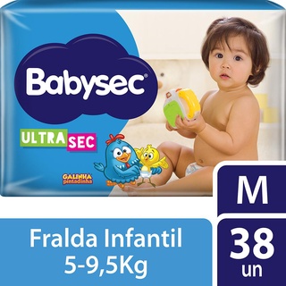 Fralda Babysec Galinha Pintadinha Ultrasec Mega Tamanho M 38 unidades