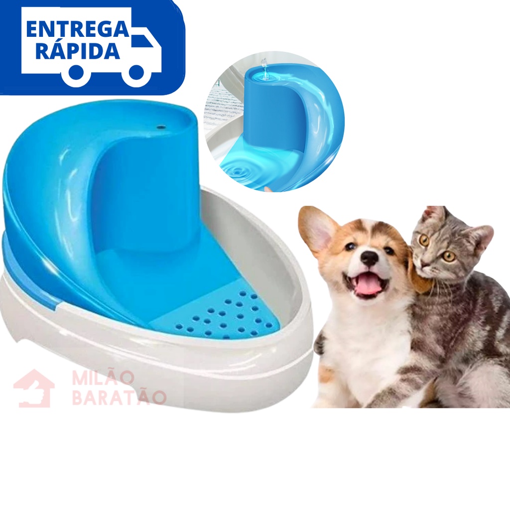 Bebedouro com Fonte 2 em 1 Para Cachorro Caes e Gato Tobo Fonte 2,5 Litros Fonte Bivolt Automático