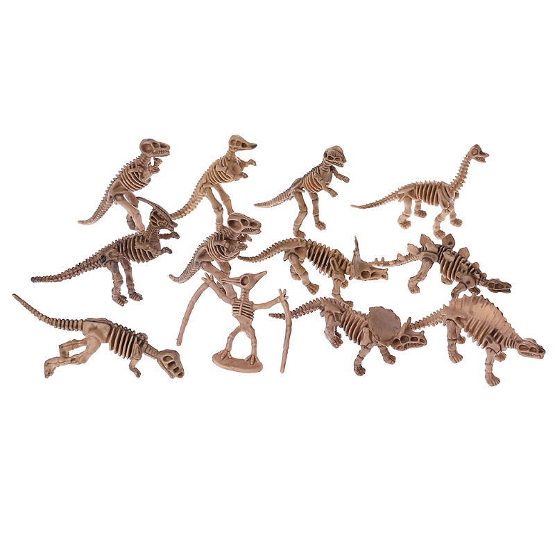 Bobo 12pçs Dinossauro Esqueleto Fósseis Ossos Variados Figuras Brinquedos Presente De Natal Para Crianças