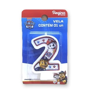 Vela Festa Patrulha Canina Número 2 - 01 unidade - Regina - Rizzo Festas em Oferta na Shopee