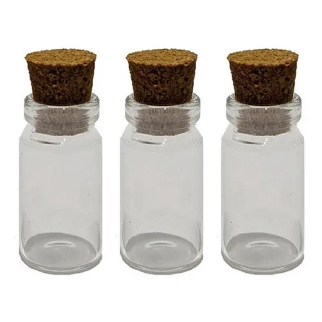 10 Frascos Vidro Penicilina Com Rolha 1 Ml Pingente Colar