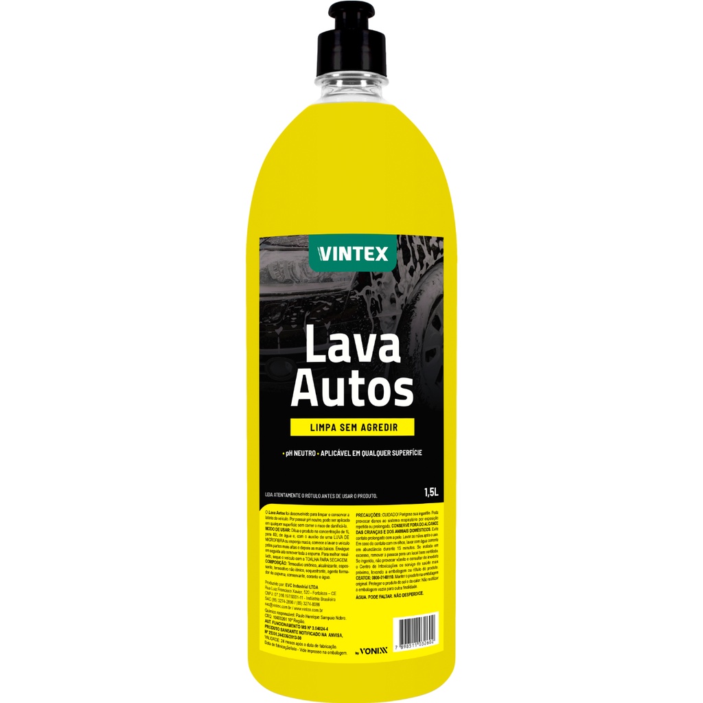 Lava Autos 1,5L Shampoo Automotivo Vintex