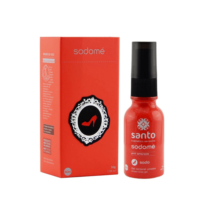 Gel Estimulador Anal Unissex com Efeito Quente e Frio - Santo Sodomé - 30ml | Sabor: Pink Lemonade