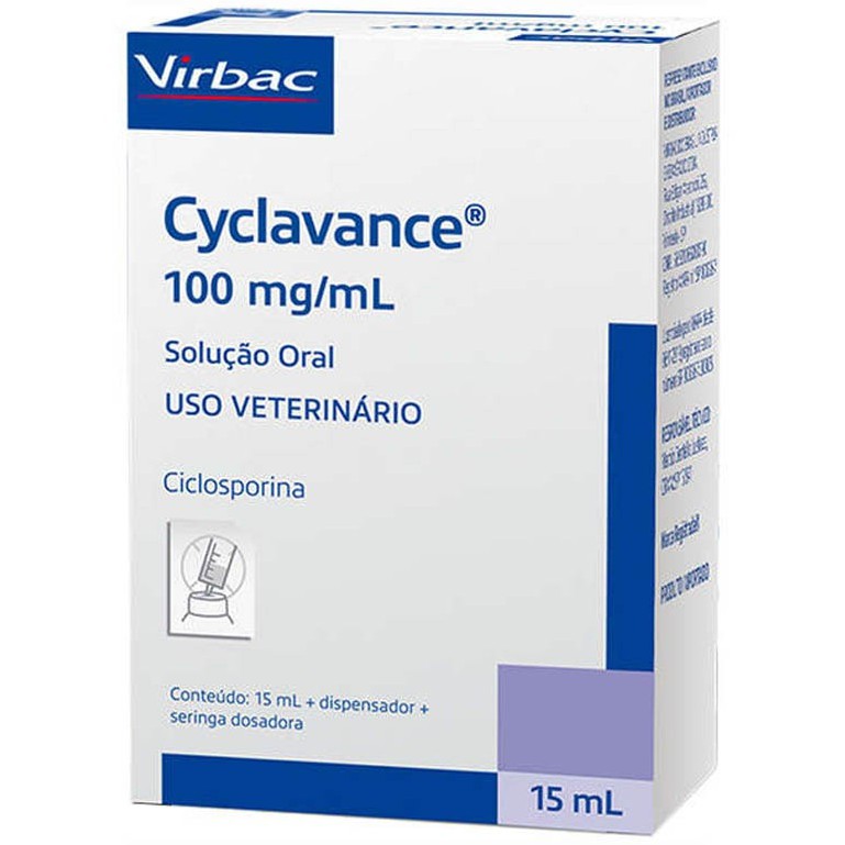 Cyclavance (15mL) 100mg/mL - Tratamento de Dermatite P/ Cães em Oferta na Shopee