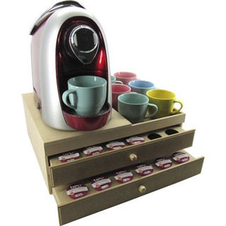 Cômoda Porta Máquina e Cápsulas Café Três Corações MDF