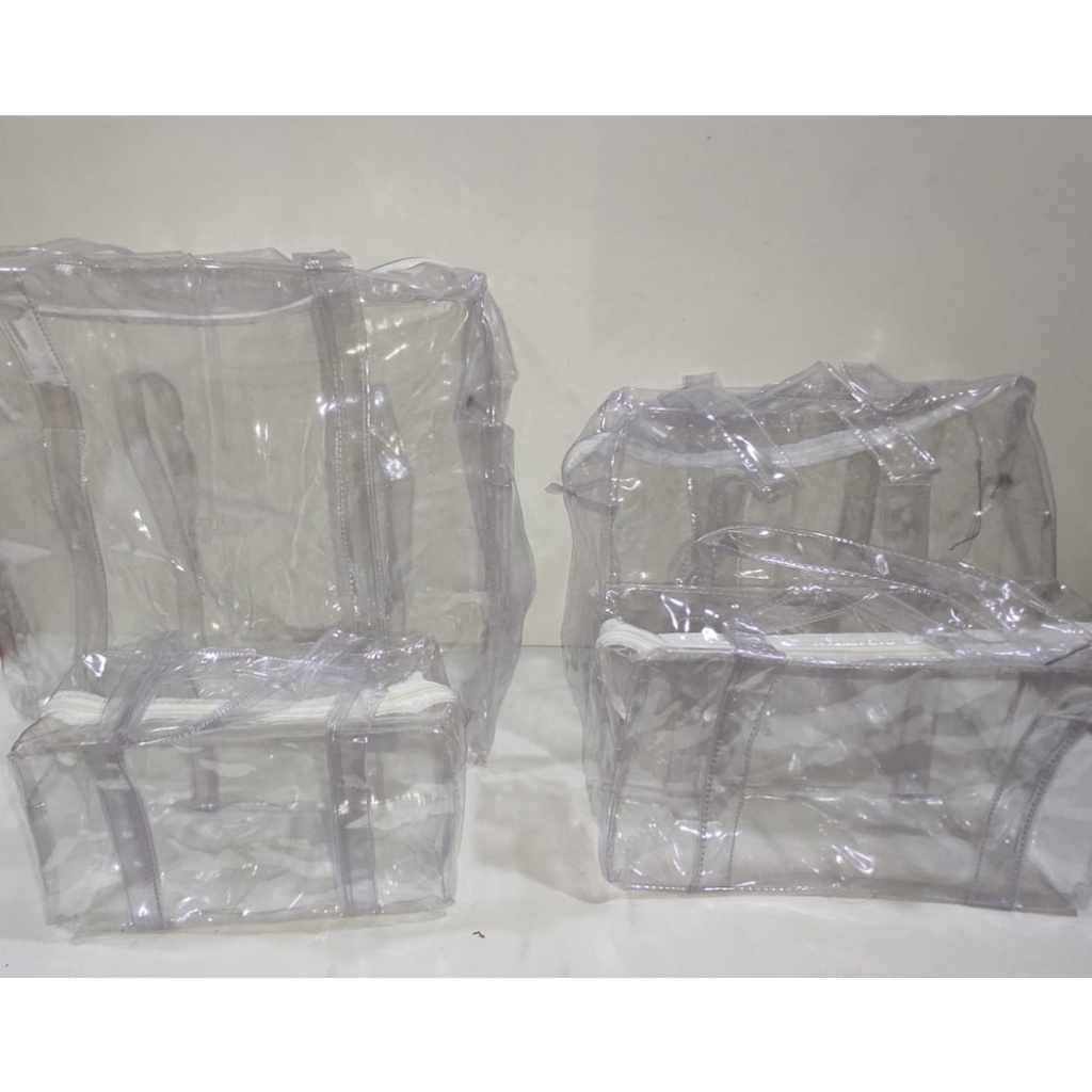 Sacola Bolsa Transparente Jumbo Enfermagem Praia - Grande Resistente Barato em Oferta na Shopee