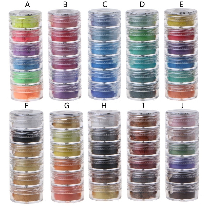 XI 1 Conjunto De Resina Epóxi Corante Pérola Pigmento Para Sabão DIY Artesanal Grau Cosmético Perolado Natural Mica Mine