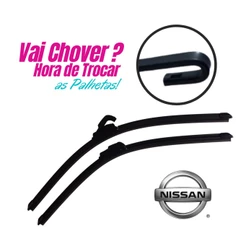 Par Palheta Limpador Nissan Livina Sentra Versa Limpador do Parabrisa de Silicone PROMOÇÃO SHOPEE