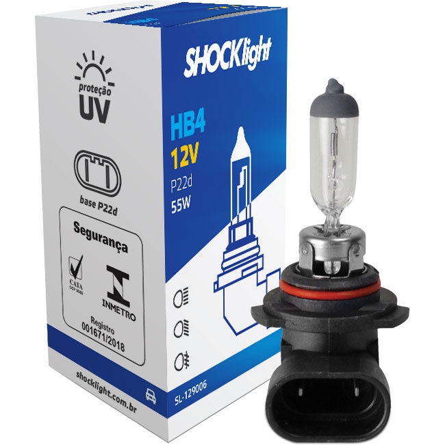 Lampada Shocklight Halogena Standart Hb4 12v 51w P22d - Spare Parts and Accessories for Vehicles