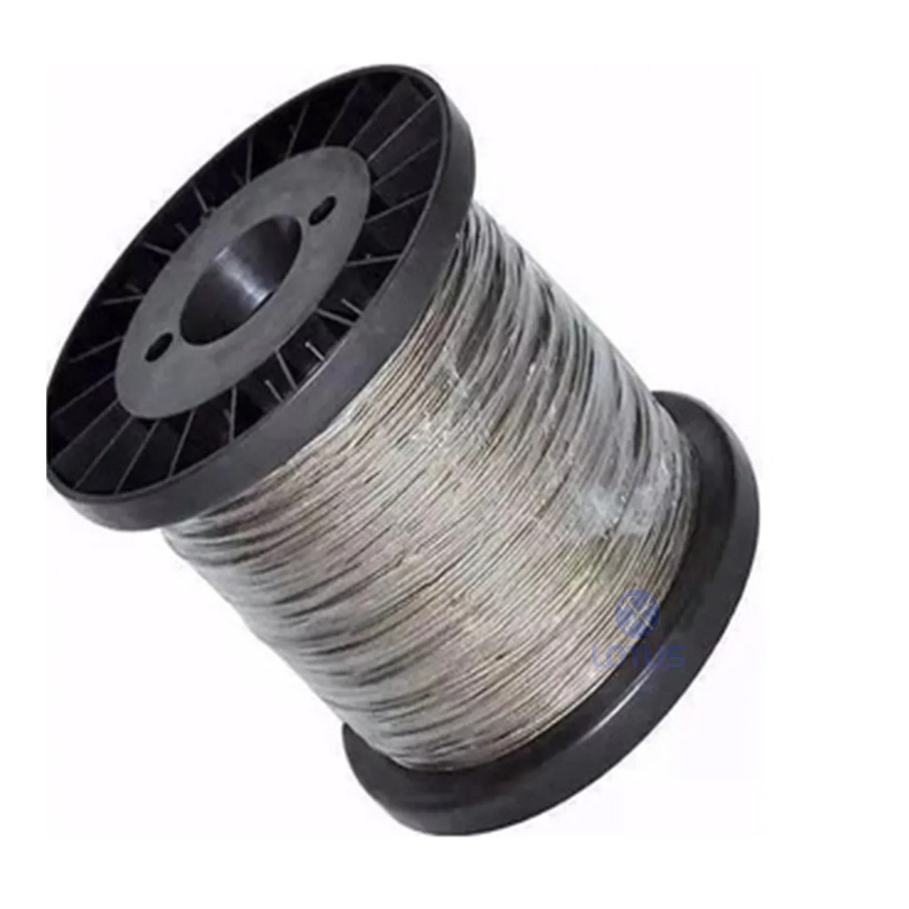 Bobina 100m Cabo De Aço Revestido de Pvc Cristal 1,75mm para Varal e outras funções