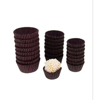 Forminha Para Doces Marrom Dentro e Fora N5 com 100 Un. Forminha Brigadeiro em Oferta na Shopee