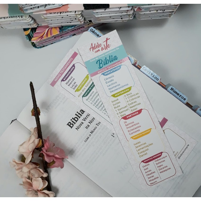 Marcador de Páginas | Guia Temático da Bíblia | Bible Journaling | Scrapbook By Tamy