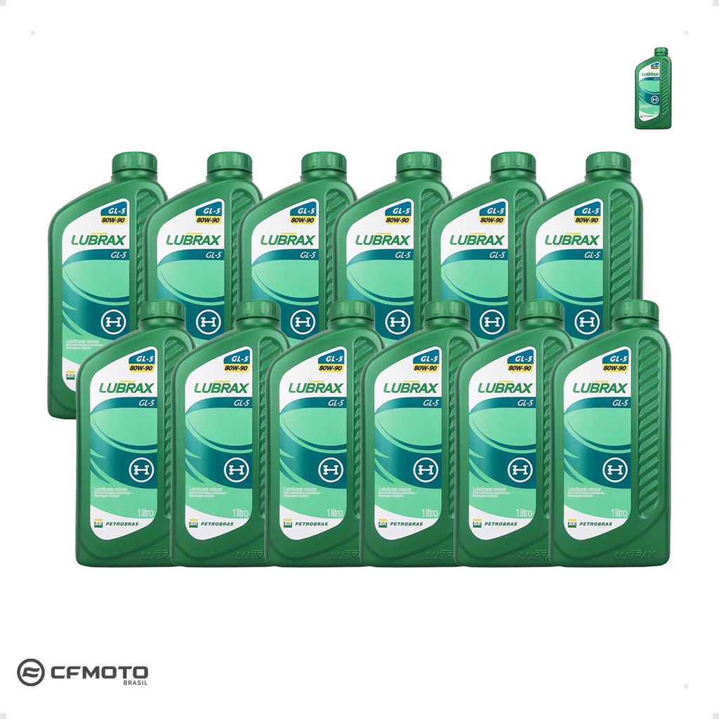 Óleo Lubrax 80w90 Transmissão Quadri CFMoto 1 Litro Kit C/12