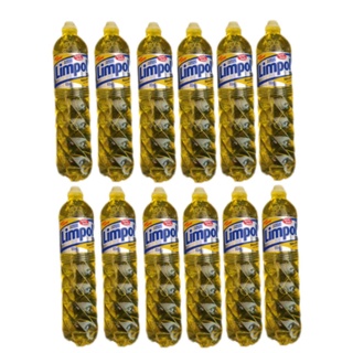 Detergente líquido neutro com glicerina Limpol 500ml - Kit com 12 unidades