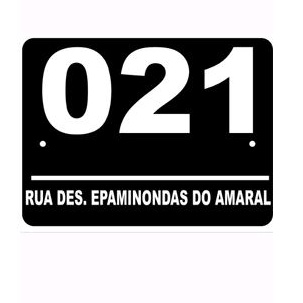 Placa residencial/identificação endereço acrílico personalizado