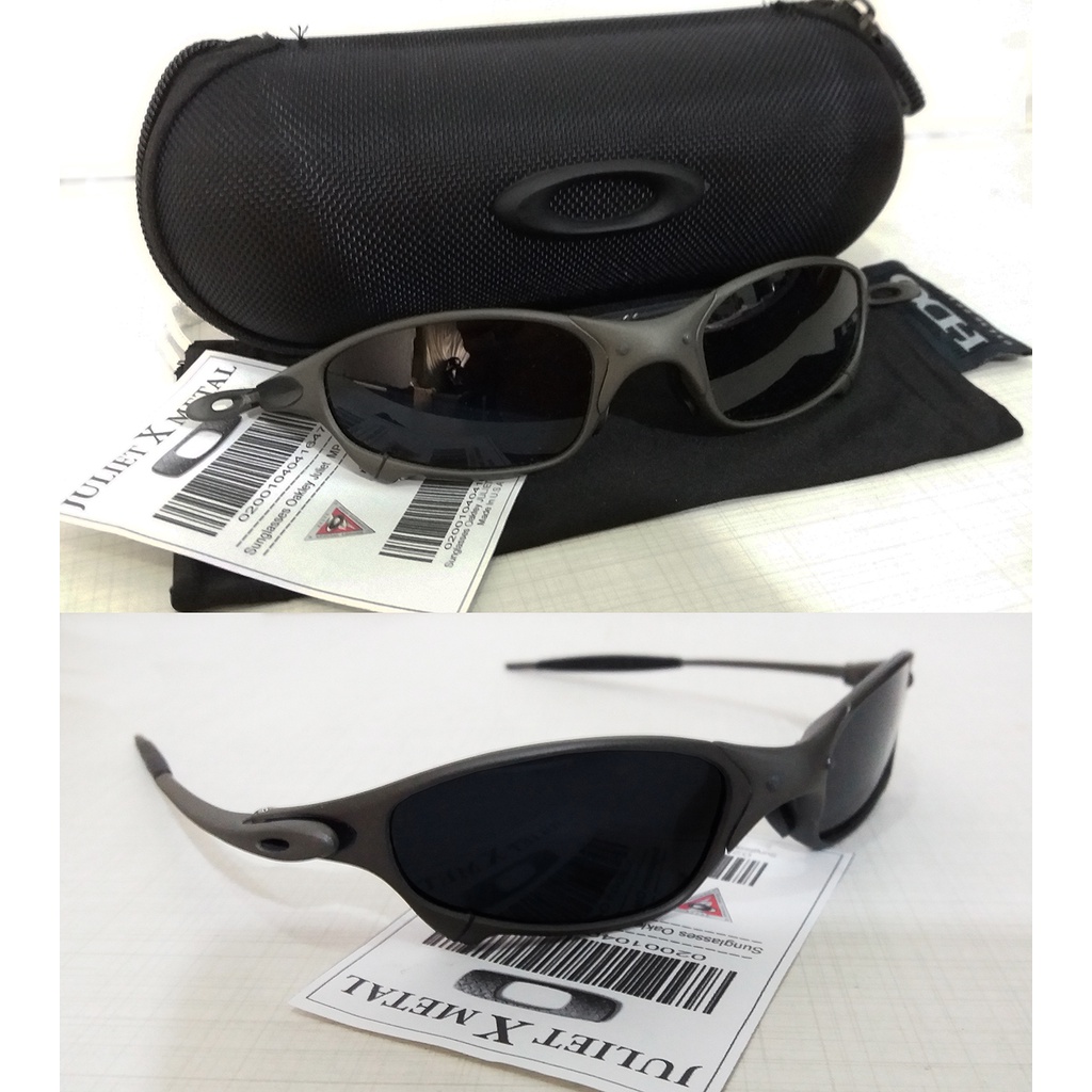 Oculos Juliet Xmetal Preto Fosco Lente Black g20 + Case Porta