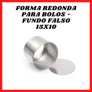 Forma Redonda Para Bolos - Fundo Falso - 15x10