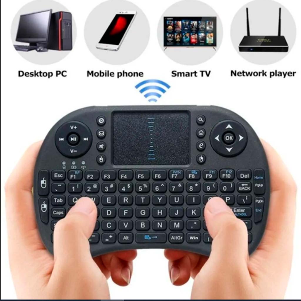 Mini Teclado Controle S Fio Touch Led Pc/note Gamer Tv Smart