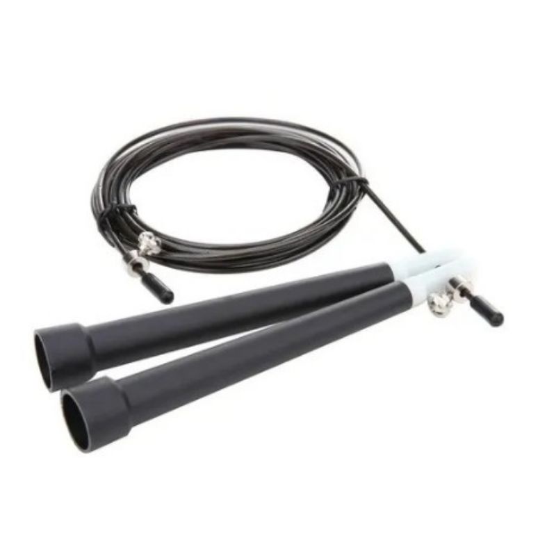 Corda De Pular Crossfit Speed Rope Rolamento Cabo Preta 3m