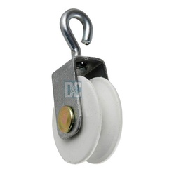 Roldana em Metal 4,7cm Para Varal De Teto Parede Apto Com Gancho Reforçado