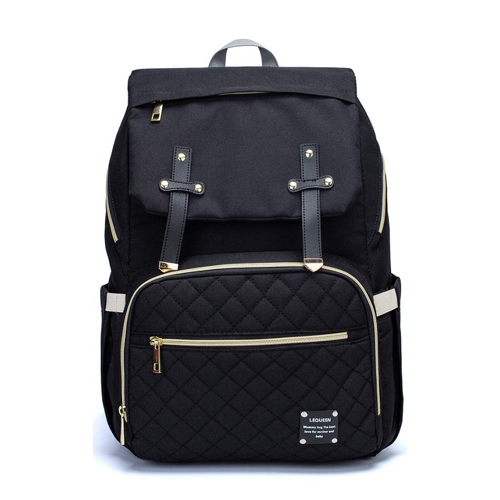 Mochila Bolsa Maternidade Lequeen Impermeável Bebê Com Bolso Térmico - Mom & Baby