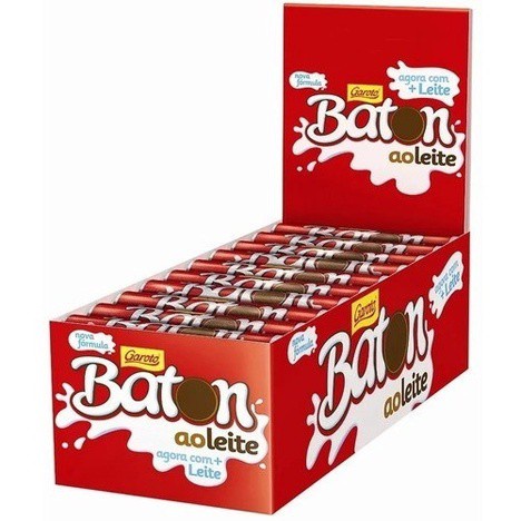 Caixa Batom Chocolate Ao Leite Garoto C/30 Unid 16g