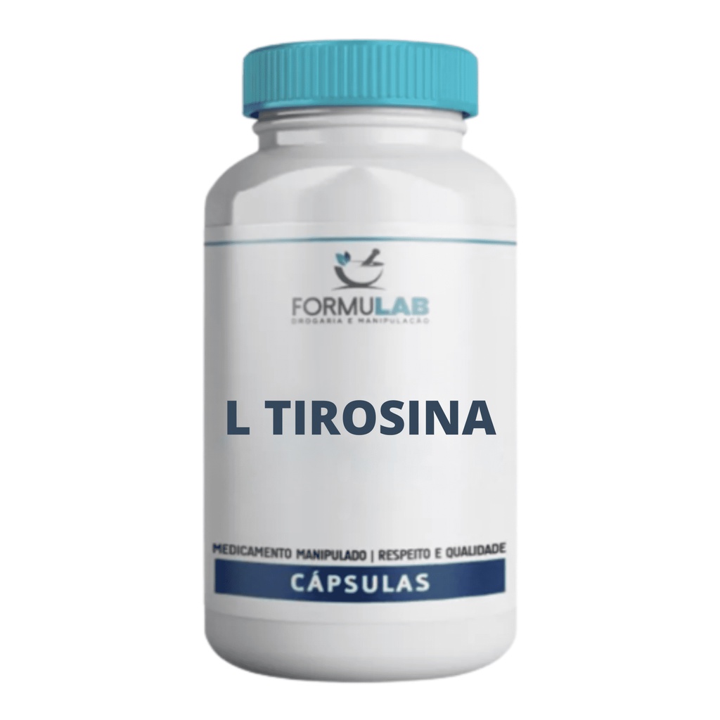 L Tirosina 250mg - Contém 120 Cápsulas