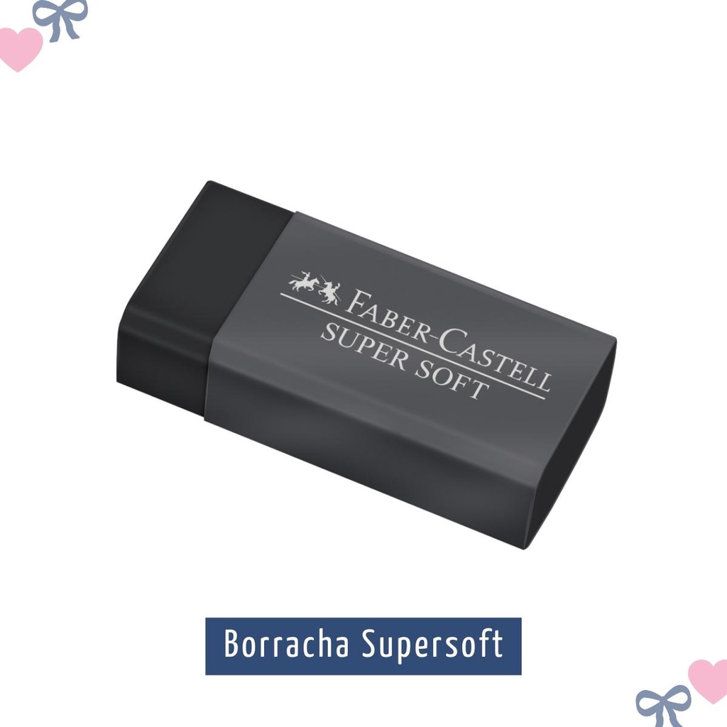 Borracha Super Soft Dust Free Faber Castell Preta Para Desenhos Técnicos em Oferta na Shopee