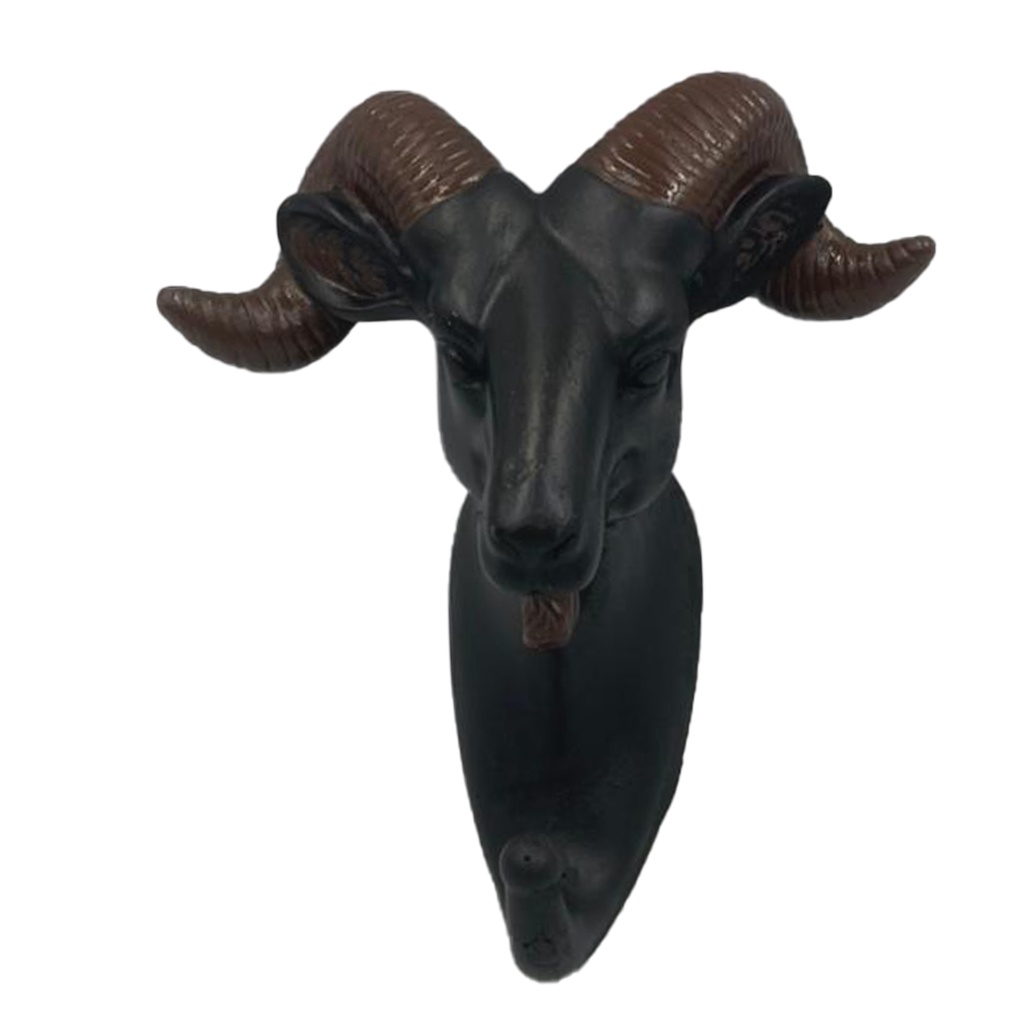 Bode Parede Baphomet Wicca Ritual Resina 13cm Exclusivo