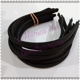 Tiara Encapada 10mm Preta - 12 Unidades