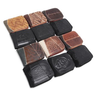 kit com 12 carteira masculina couro fecho ziper